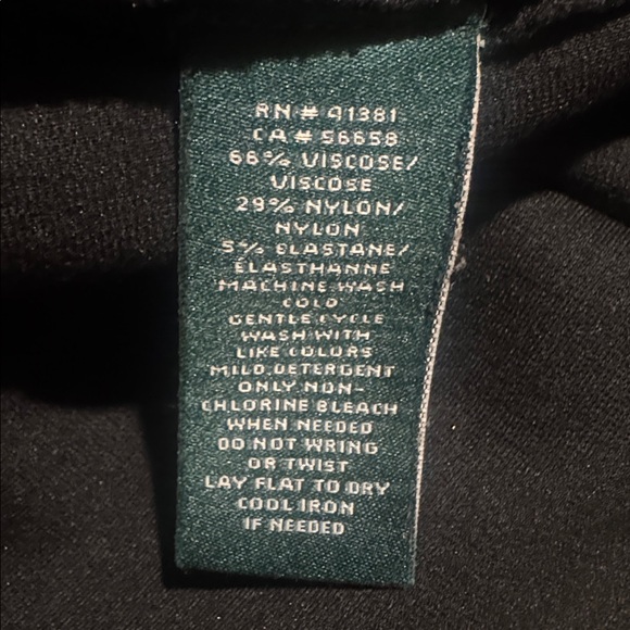 Ralph Lauren Women’s Pull-On Black Pants - Picture 9 of 12